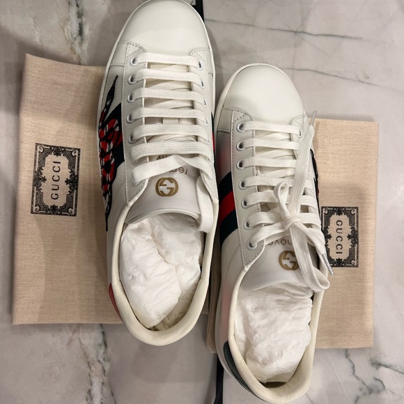 Gucci Leather Ace Sneaker Men’s Size 9 Brand New Never worn - Picture 8 of 10